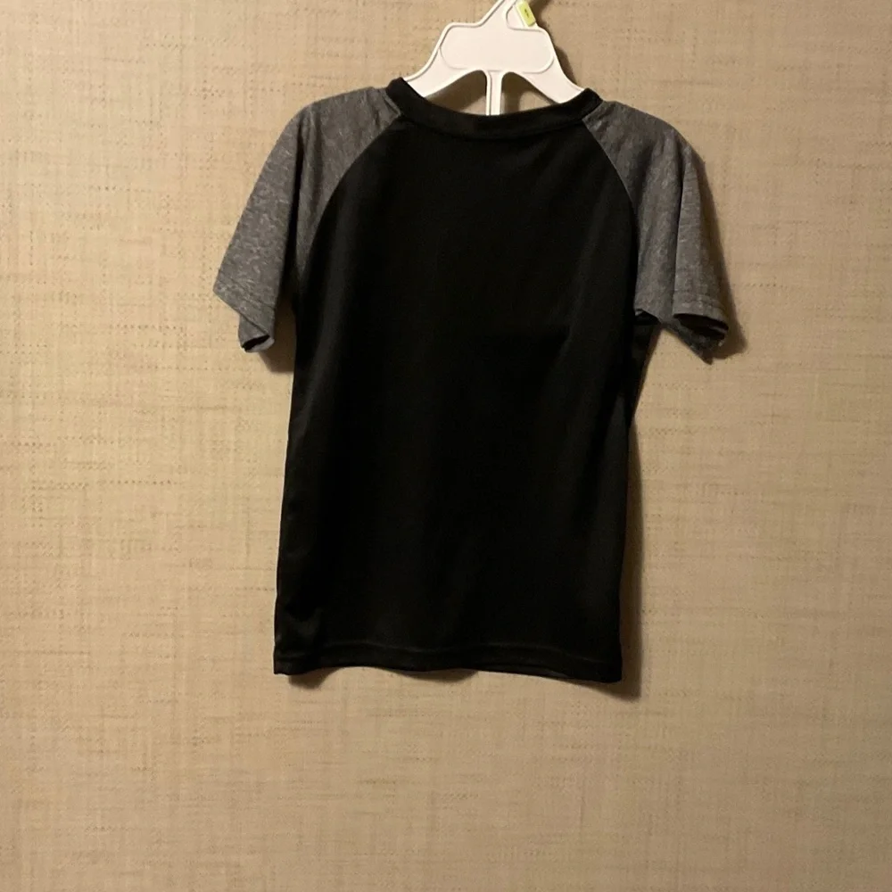 U.S. Polo Assn. Black and Gray Kids Tee with Blue Graphic